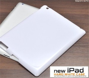 ＜タブレット用品＞【特価・在庫処分価格】新しいiPad用ハードホワイトケース