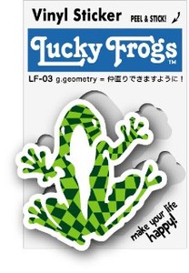LF-03 LUCKY FROGSステッカー g-geometry カエル ラッキーアイテム 開運 グッズ