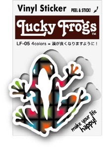 LF-05 LUCKY FROGSステッカー 4colors カエル ラッキーアイテム 開運 グッズ