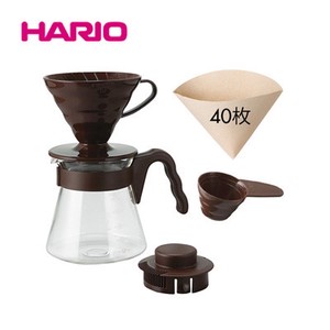 『HARIO』V60コーヒーサーバー02セット　VCSD-02CBR　ショコラブラウン HARIO（ハリオ）