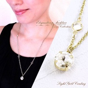 Crystal Gold Chain Necklace Made in Japan