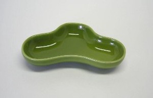 晴　豆皿（松型）緑