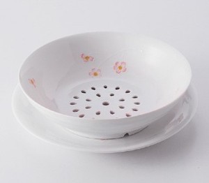 【セール品】鉢Φ23×6cm 花の色　水切り鉢