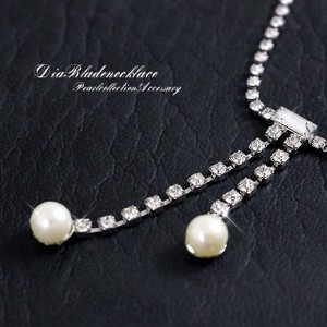Pearls/Moon Stone Necklace Pearl Design Necklace Rhinestone
