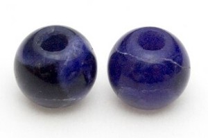 【天然石丸ビーズ】ソーダライト 8mm (2.5mm穴) 20粒セット売り【天然石 パワーストーン】