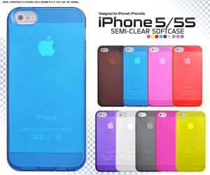 Smartphone Case 9 Colors iPhone SE/5s/5 Exclusive Use Clear soft Case