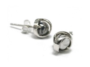 Silver 925 Stone Pierced Earring Crystal Idea Design