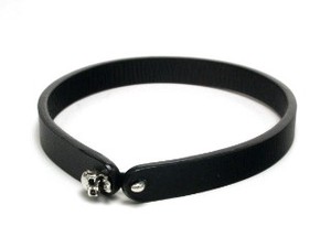 Leather Chain Cattle Leather sliver black