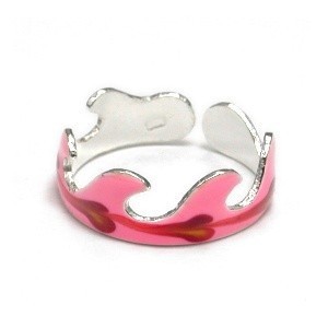 Toe Ring sliver Pink Rings