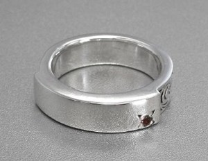 Silver-Based Cubic Zirconia Ring Red sliver