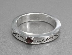 Silver-Based Cubic Zirconia Ring Red sliver