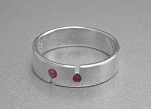 Silver-Based Ruby Ring sliver Rings