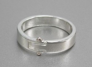 Silver-Based Plain Ring sliver Pink Rings