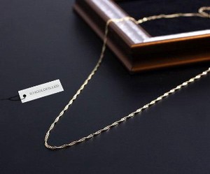 Plain Gold Chain Necklace 14-Karat Gold 40cm