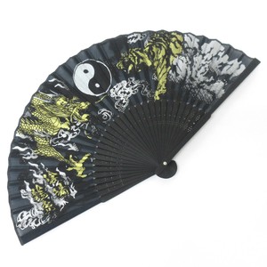 Japanese Fan black Silk Folding Fan