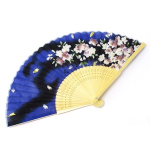 Japanese Fan Flurry of Cherry Blossom Silk Folding Fan