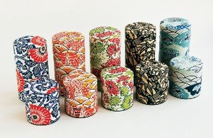 Storage can Japanese modern pattern Japanese Pattern 5 Pattern Tea Canister Made in Japan