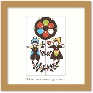 北欧テイストの色使いとデザインがかわいいミニアートコレクション<タカミヤユキコ>Boy&Girl