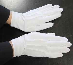 純白のフォーマル白手袋（ナイロン製）：R207