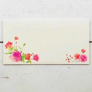 日本製　パープルローズ バラ柄 封筒