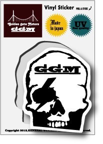 GGM-08/Skullステッカー/（ゴールデンゲートモータース）【PP8-12】輸入アメリカン雑貨　スタンダード