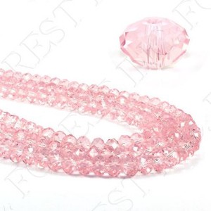 Gemstone Pink Buttons Crystal Clear