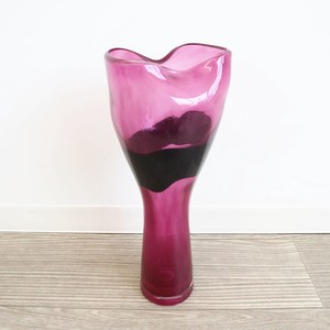 【直送可】リビングや玄関のインテリアに♪ 花瓶（ガラス）　ピンク