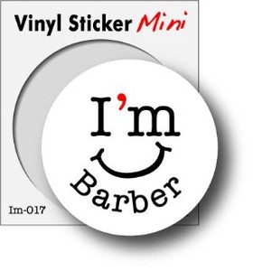 im-017/職業（職人）ステッカー/I`m Barber（バーバー）
