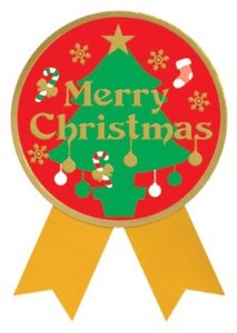 Ribbon Stickers Christmas Merry Christmas