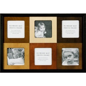Ply Wood Mat Photo Frame Brown
