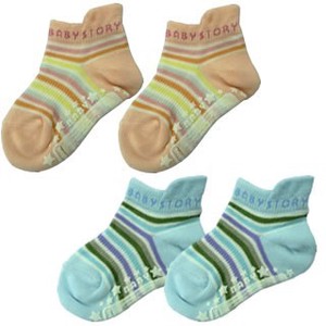 婴儿袜子 条纹 日本制造