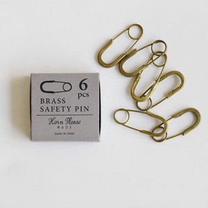 Brass Safty Pins 6 Pcs