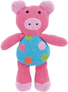 Knitted Amigurumi Pig Plush Toy