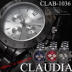 Clock/Watch Men's Watch Metal Type Black Design Chronogram Men's Wrist Watch 3 6