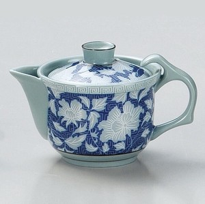 ＜特価商品＞■【中国茶器】青磁白フヨウ茶壺