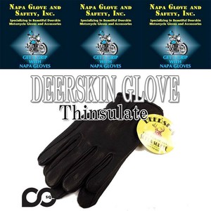811TL NAPAGLOVE BLK DEERSKIN DRIVER　　EXTRA WARM THINSULATE 22022