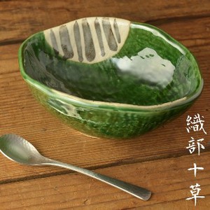 美浓烧 小钵碗 变形 日式餐具 15cm 日本制造