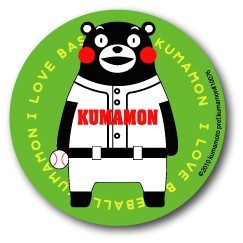 KUMA-27/くまモン7.6cm缶バッジ/BASEBALL（スポーツシリーズ）