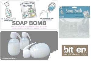 『SOAP BOMB（ソープボム）』爆弾型ソープケースでこっそりお出かけを（3個セット) トラベルコスメケース