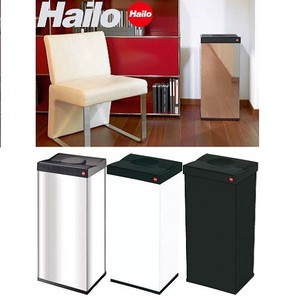 【直送可】Hailo(ハイロ)　ニュービッグボックス60L/ブラック/ホワイト/ステンレス/（ごみ箱）