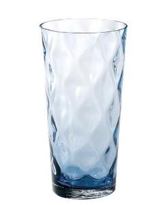 花瓶　カラーベースBK320 ブルー（φ165*H320）【ガラス かびん】【フラワーベース】