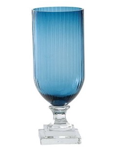花瓶　カラーベース360 ブルー（φ140*H360）【ガラス かびん】【フラワーベース】