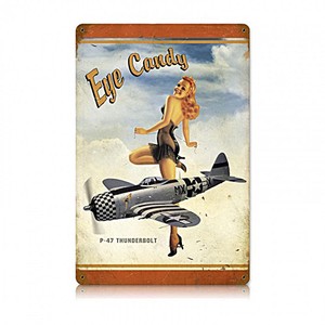 【スティールサイン】【ミリタリー】P-47 Eye Candy PT-V-630