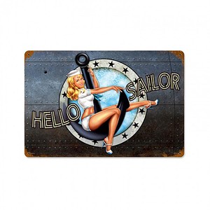 【スティールサイン】【ミリタリー】Hello Sailor PT-LETH-074