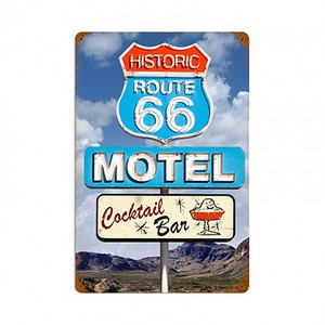 【スティールサイン】【ルート 66 ＆ ストリート】Route 66 Cocktail 66-PT-FAB-005