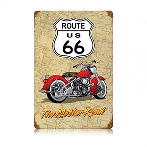 【スティールサイン】【ルート 66 ＆ ストリート】Mother Road 66-PT-V-201