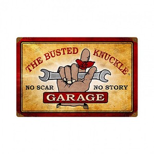 【スティールサイン】【カー ＆ ガレージ】Busted Knuckle Garage PT-BUST-041
