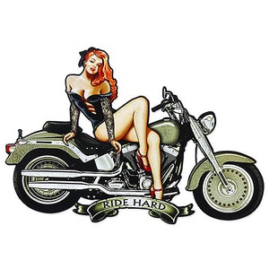【スティールサイン】【モーター サイクル ＆ ガレージ】Motorcycle Girl PT-SM-242