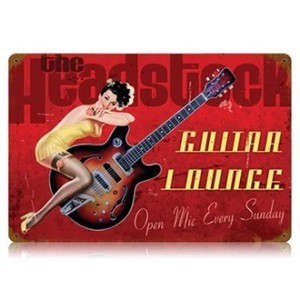 【スティールサイン】【ピンナップ ガール】Guitar Lounge PT-V-408
