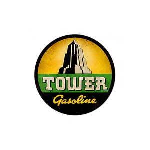 【スティールサイン】【カー ＆ ガレージ】Tower Gasoline